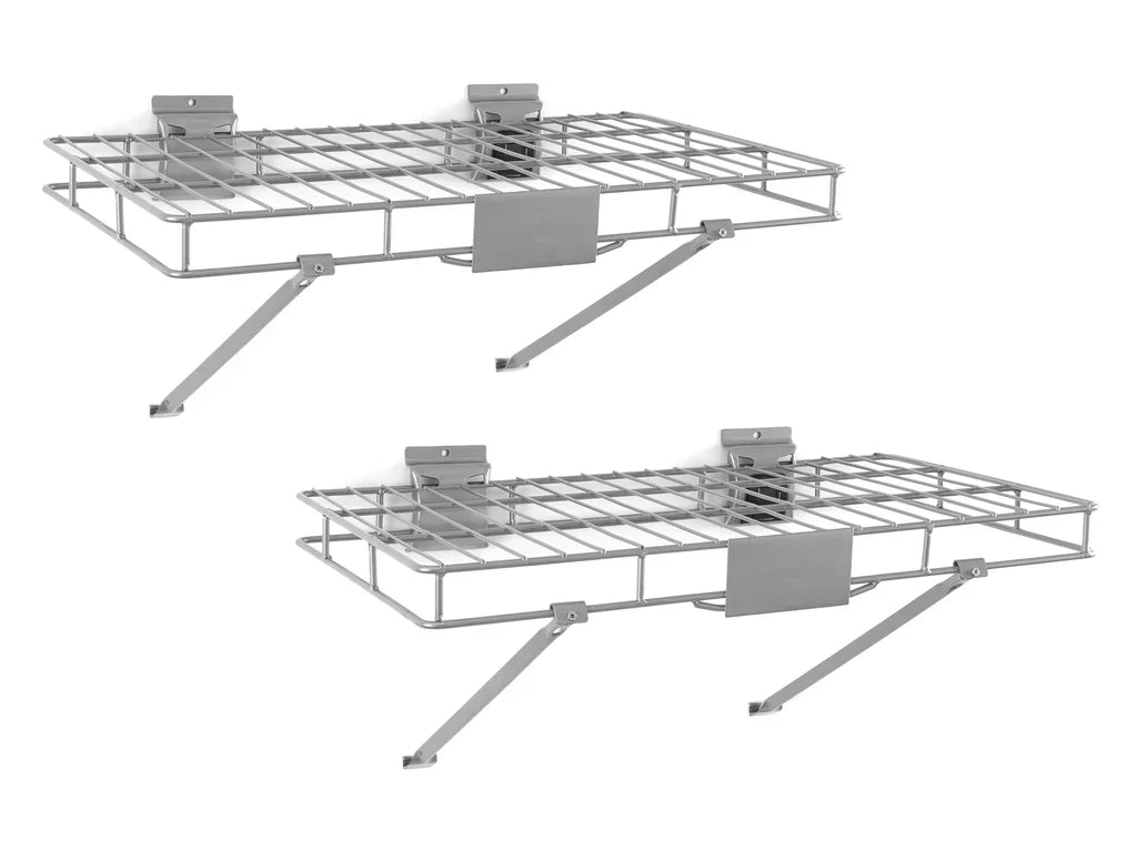 Newage Products Lockable Slatwall 2ft Wire Shelves (Pack