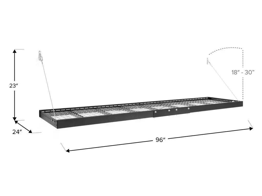 Newage Products Pro Series 2 ft. x 8 ft. Wall Mounted Steel