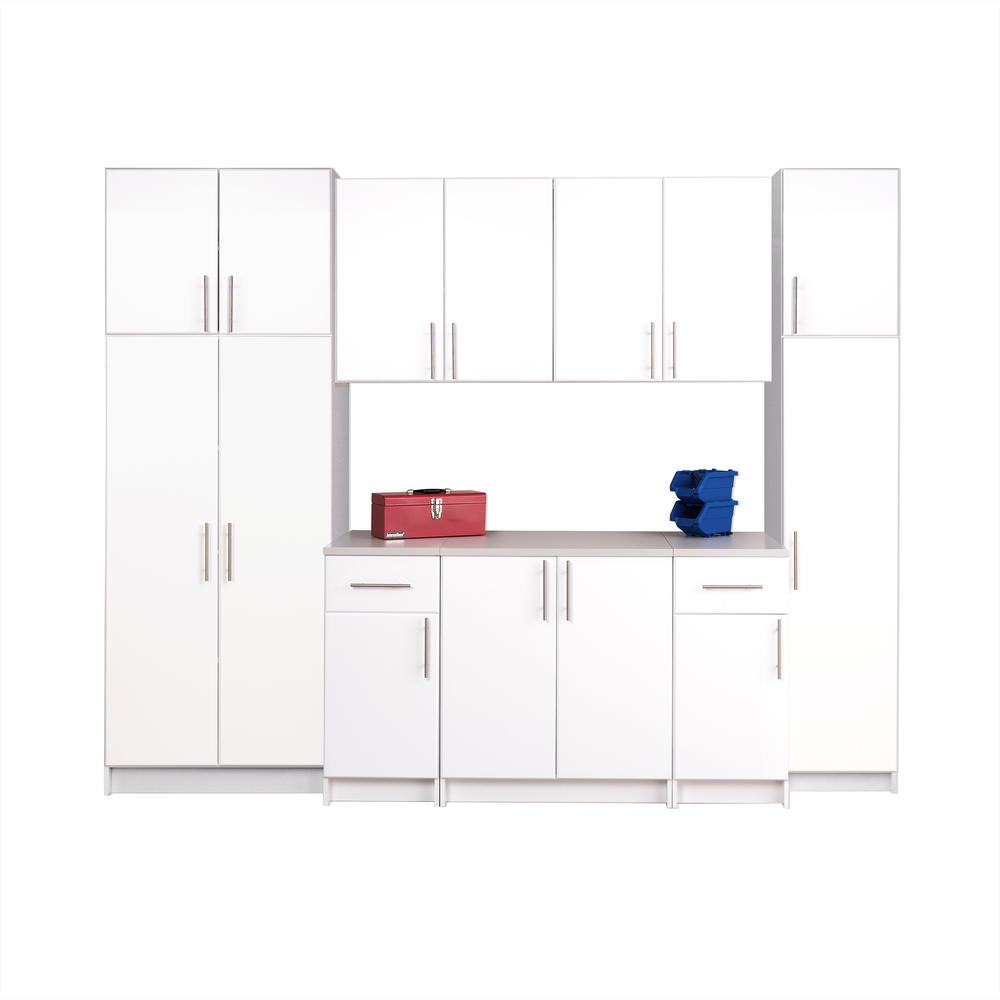 Prepac White Elite 112’’ Storage Cabinet Set - 9 pc