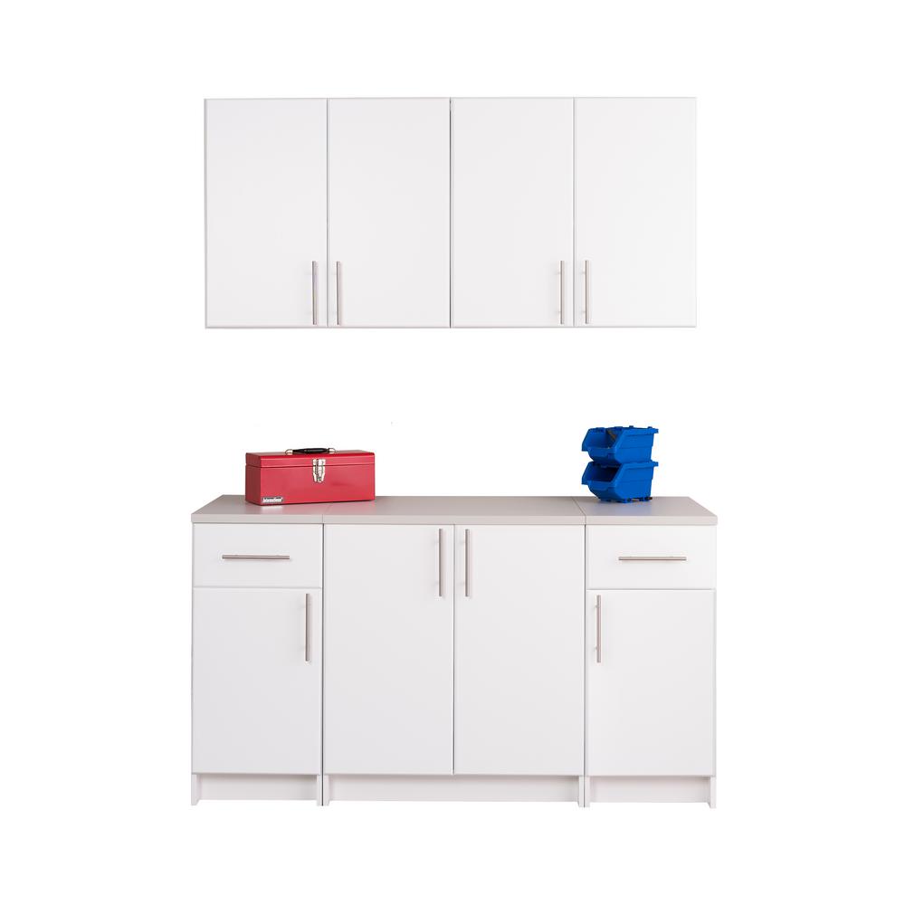 Prepac White Elite 64’’ Storage Cabinet Set - 5pc