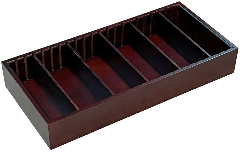 Prestige Import Group Adjustable Cigar Tray Dark Mahogany with Dividers