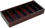 Prestige Import Group Adjustable Cigar Tray Dark Mahogany with Dividers