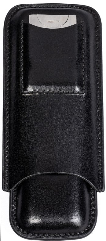 Prestige Import Group 2 Cigar Leather Case w/ Cutter