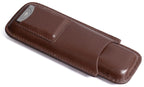 Prestige Import Group Leather Cigar Case w/ Cutter Brown