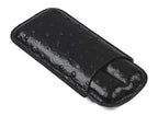 Prestige Import Group 2 Cigar Ostrich Style Case - Black