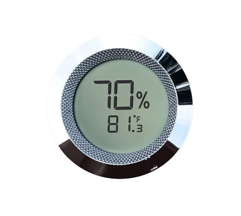 Prestige Import Group 300 Series Digital Hygrometer Polished Silver Bezel