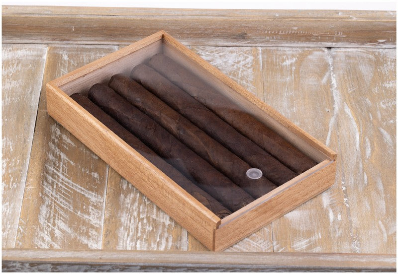 Prestige Import Group 5-Cigar Promo Box Clear Slide Top