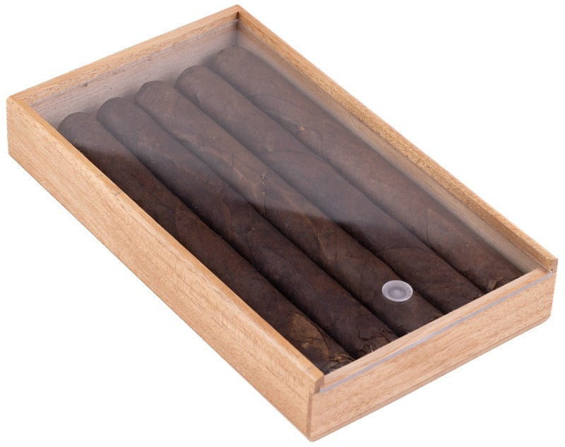 Prestige Import Group 5-Cigar Promo Box Clear Slide Top