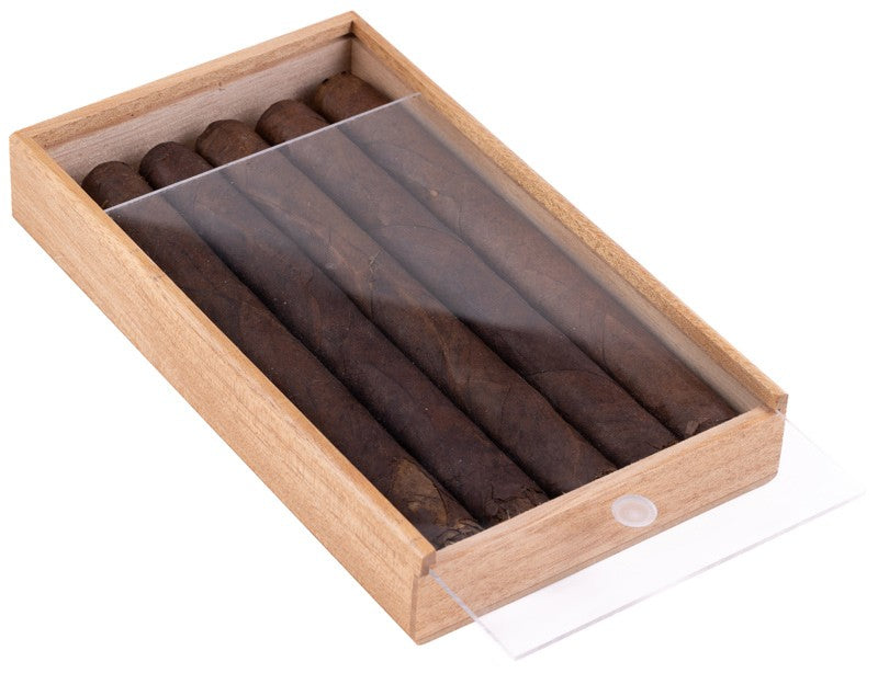 Prestige Import Group 5-Cigar Promo Box Clear Slide Top