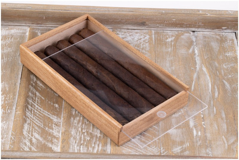Prestige Import Group 5-Cigar Promo Box Clear Slide Top