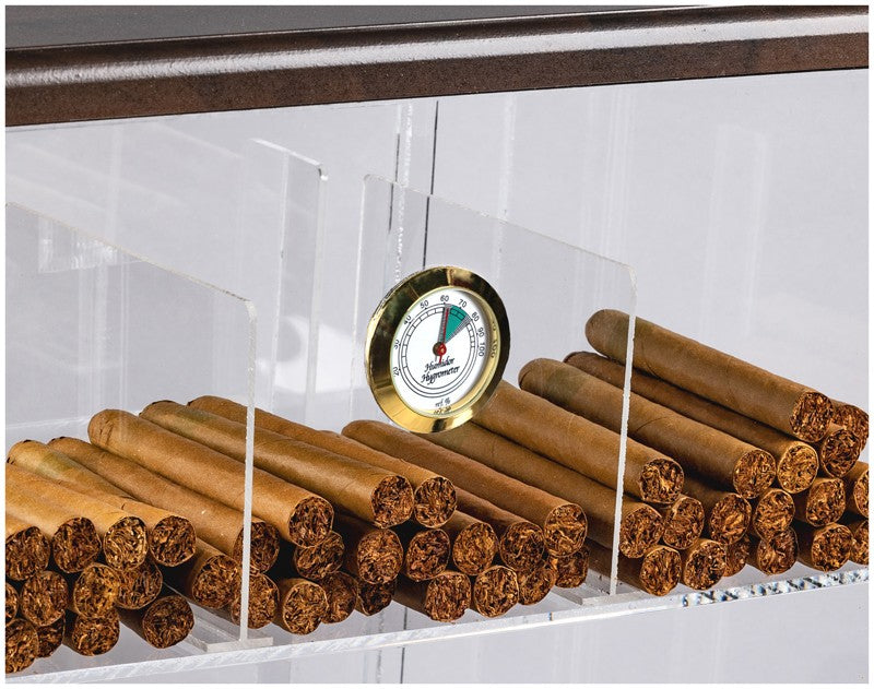 Prestige Import Group Acrylic See-Through Humidor Display Walnut Finish