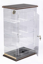 Prestige Import Group Acrylic See-Through Humidor Display Walnut Finish