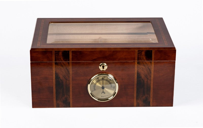 Ambassador Dark Mahogany Desktop Humidor with Spanish Cedar Lining