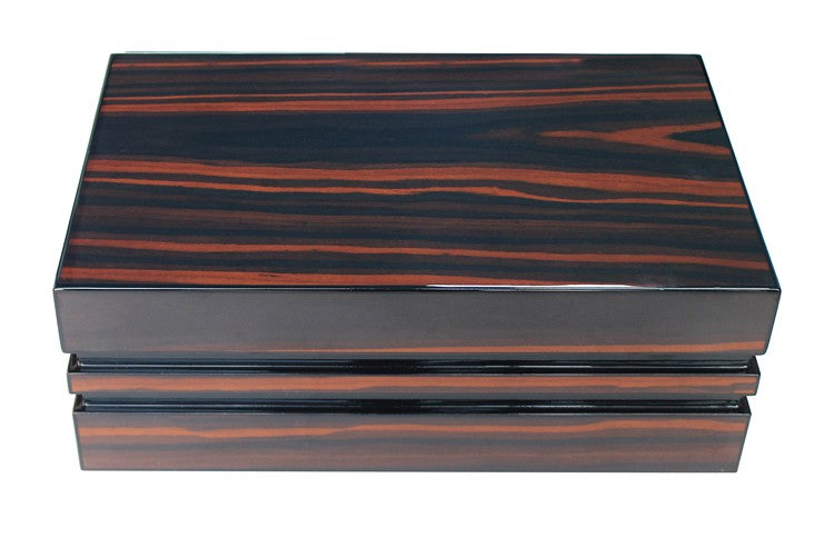 BastionBloc Ebony Lacquer Desktop Cigar Humidor with Cedar