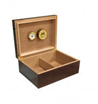 Bellevue 50-60 Count Mahogany Lacquer Desktop Cigar Humidor With Hygrometer