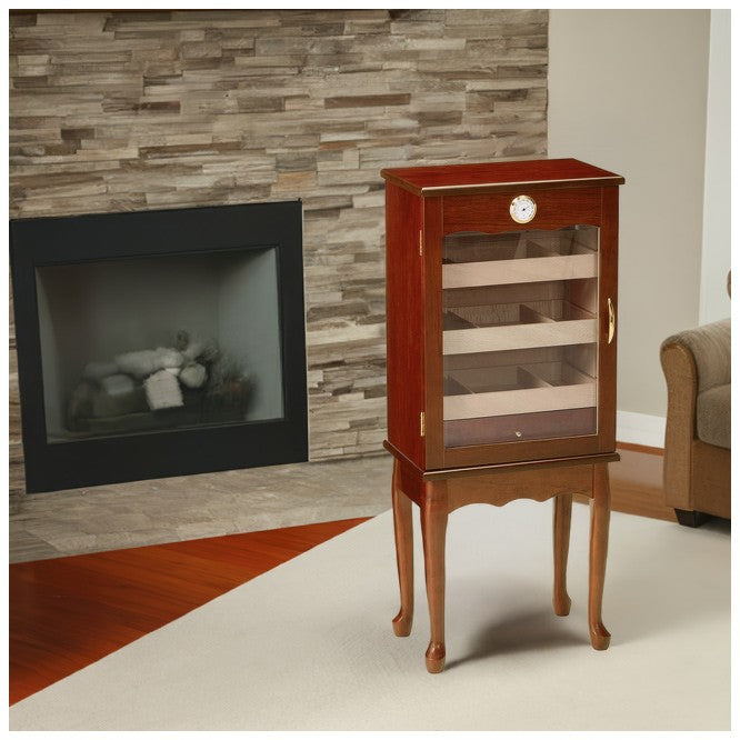 Prestige Import Group Belmont 600-Cigar Bronze Mahogany Chairside Humidor Cabinet