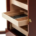 Prestige Import Group Belmont 600-Cigar Bronze Mahogany Chairside Humidor Cabinet
