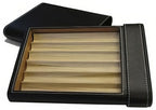 Prestige Import Group Black PVC Leather 6-Cigar Travel Humidor