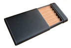 Prestige Import Group Black PVC Leather 6-Cigar Travel Humidor