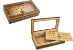 Braydon African Obeche Lacquer Spanish Cedar Desktop Humidor with Glass