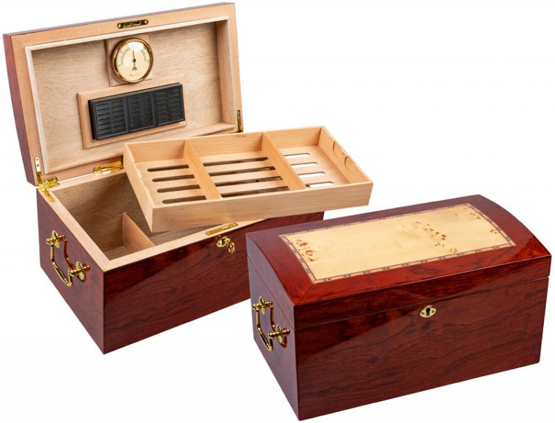Broadway 150-Count High-Gloss Lacquer Arch-Top Spanish Cedar Humidor