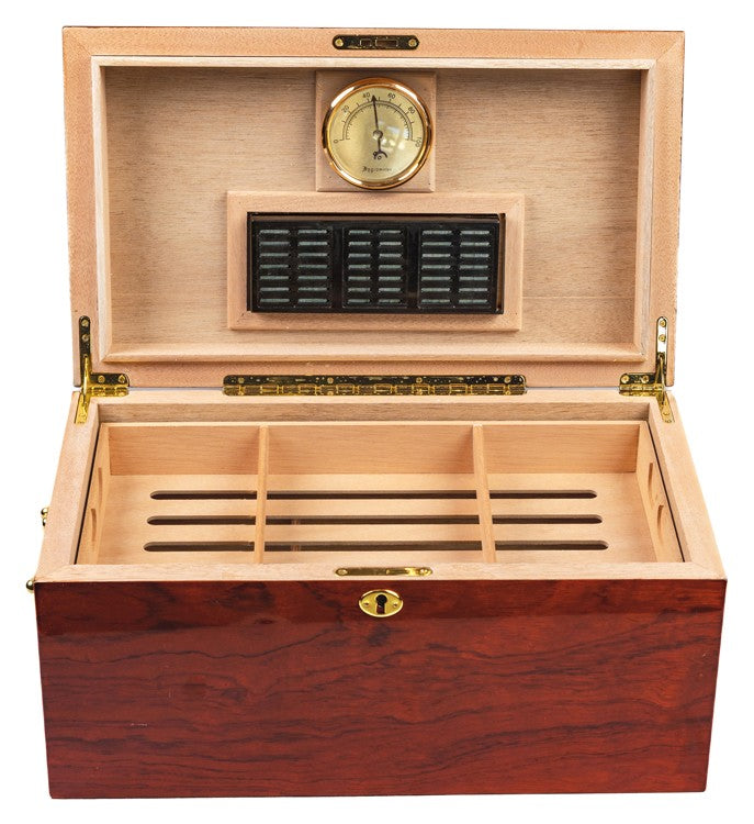 Broadway 150-Count High-Gloss Lacquer Arch-Top Spanish Cedar Humidor