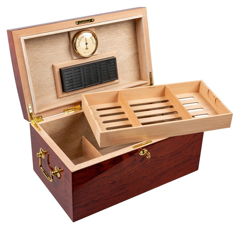 Broadway 150-Count High-Gloss Lacquer Arch-Top Spanish Cedar Humidor