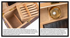 Broadway 150-Count High-Gloss Lacquer Arch-Top Spanish Cedar Humidor