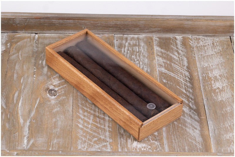 Prestige Import Group Cedar-Lined 3-Cigar Promo Box Sliding Top