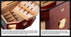Prestige Import Group Chancellor Desktop Humidor Mahogany Spanish Cedar Lined