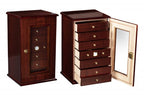 Prestige Import Group Charleston Desktop Humidor Gloss Cherry Seven Drawers