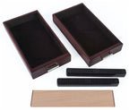 Cherry Glass-Top Desktop Humidor with Storage Drawers and Hygrometer