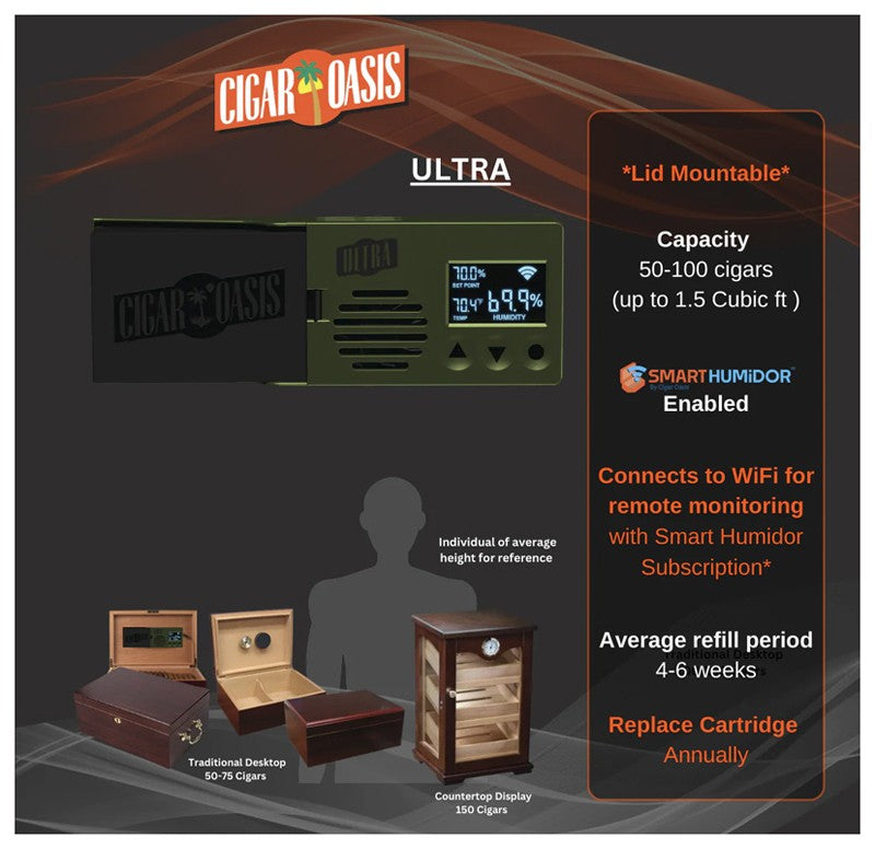 Prestige Import Group Cigar Oasis Ultra 4.0 Electronic Humidifier