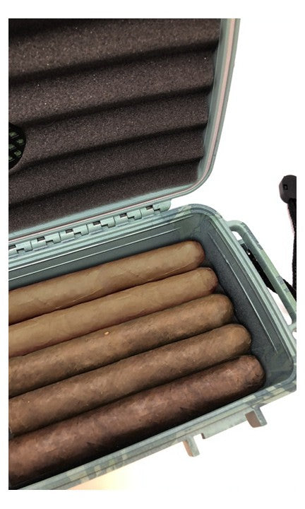 Cigar Safe 15 Camouflage Travel Humidor - 15-Capacity Protective Case