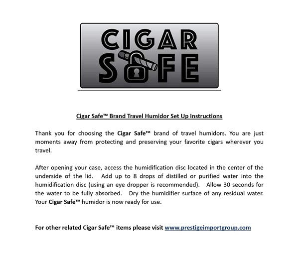 CigarSafe Camouflage 5-Cigar Travel Humidor Case with Humidifier