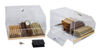 Prestige Import Group Clear Acrylic 75-Cigar Countertop Humidor with Hygrometer