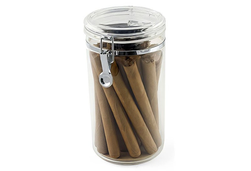 Prestige Import Group Clear Acrylic Jar Humidor 25-Cigar Capacity