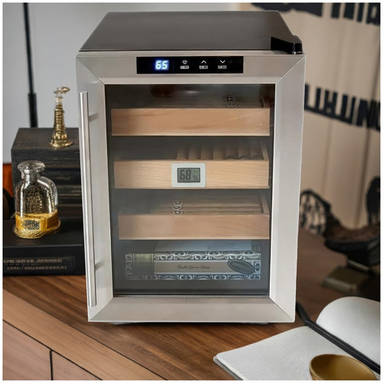 Prestige Import Group Clevelander Desktop Cigar Cooler Humidor Cabinet
