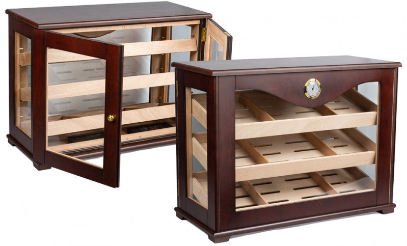 Prestige Import Group Dark Mahogany Countertop Cigar Display Humidor