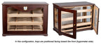 Prestige Import Group Dark Mahogany Countertop Cigar Display Humidor