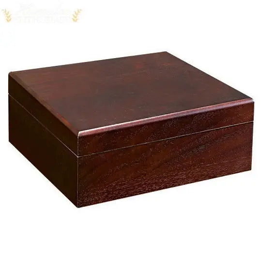 Dark Walnut Desktop Cigar Humidor with Hygrometer and Humidifier