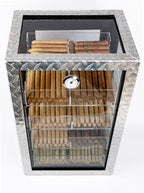 Prestige Import Group Diamond Plate Acrylic Commercial Display Humidor Cabinet