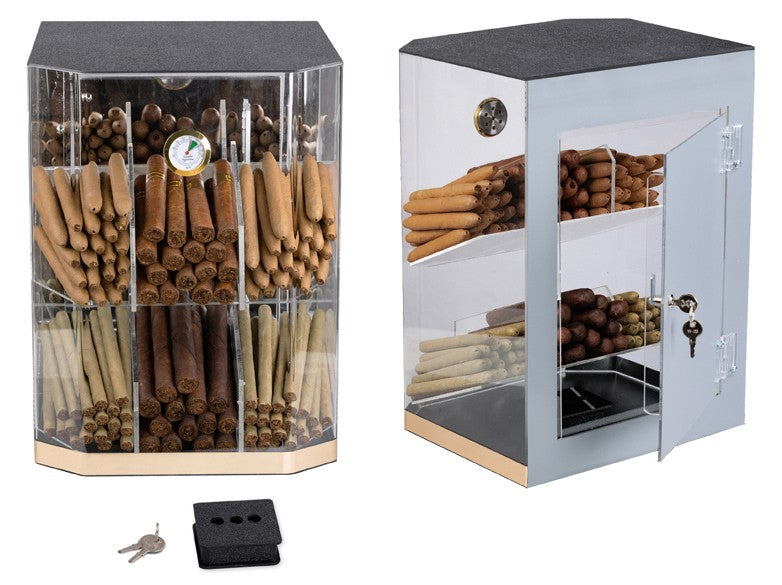 Prestige Import Group Franklin Acrylic Display Humidor 150-Capacity