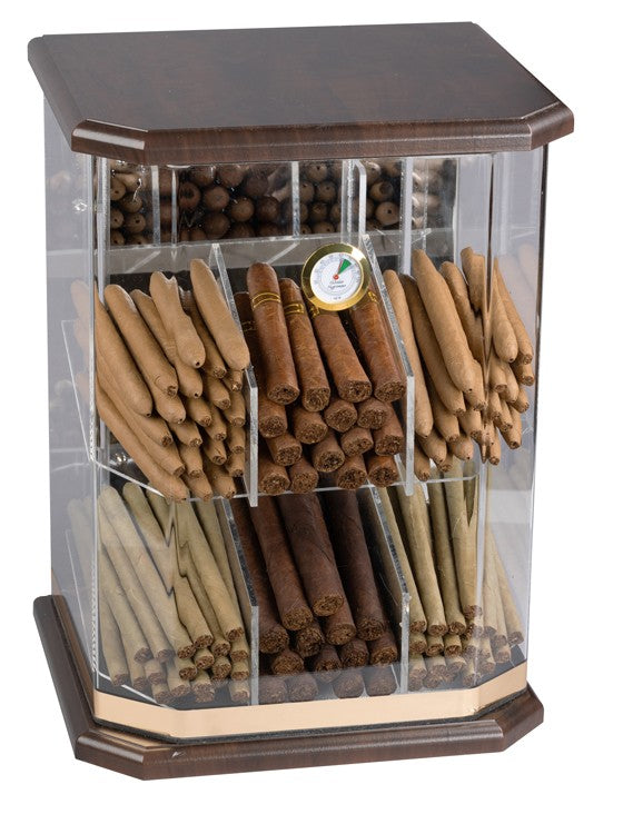 Prestige Import Group Franklin Wood Acrylic Display Humidor 150-Count