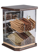 Prestige Import Group Franklin Wood Acrylic Display Humidor 150-Count