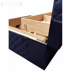 Prestige Import Group Hampton Leather-Pattern Desktop Cigar Humidor, 200-Count