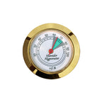 Prestige Import Group Gold Bezel Glass Face Hygrometer for Humidor