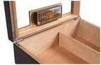 Kensington 75‑Count Glass Top Desktop Humidor Gift Set with Accessories