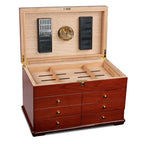 Prestige Import Group Landmark 300-Cigar Cherry Lacquer Desktop Humidor