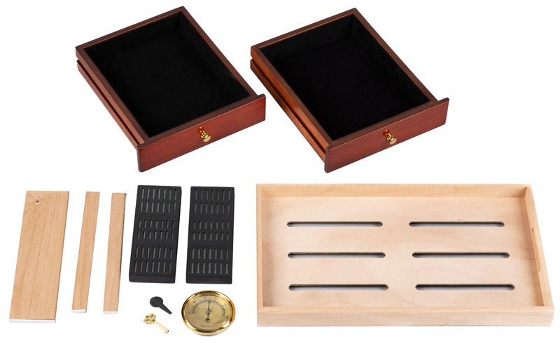 Prestige Import Group Landmark 300-Cigar Cherry Lacquer Desktop Humidor